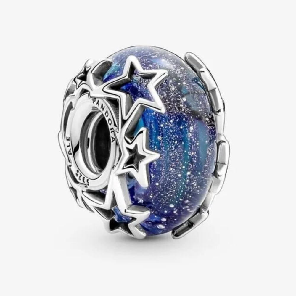 Pandora, Blue Galaxy Murano Glass Bead